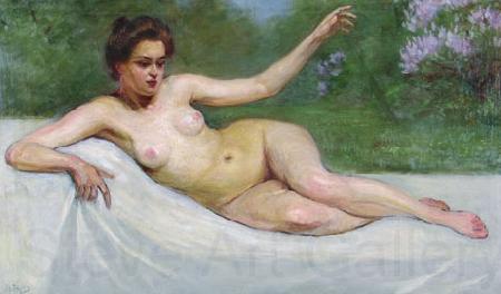 Jakub Weinles Femme nue allongee Spain oil painting art